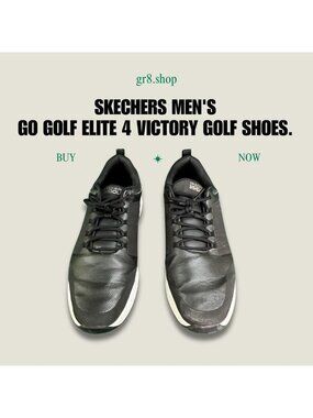 SKECHERS Mens Go Golf Elite 4 Victory Shoes Size 10 Black Ultra Go Comfort Water